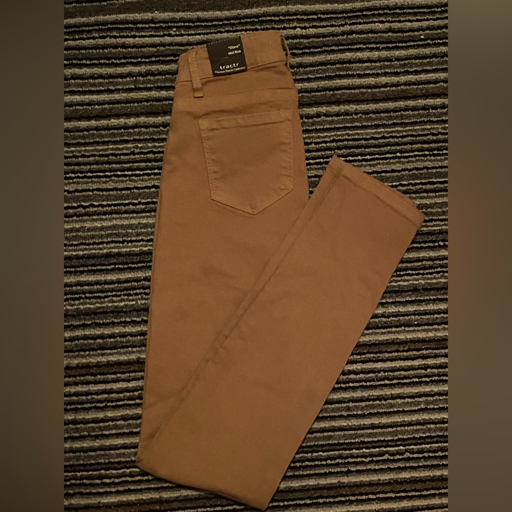 NWT Tractr Jeans Tan Girls 12